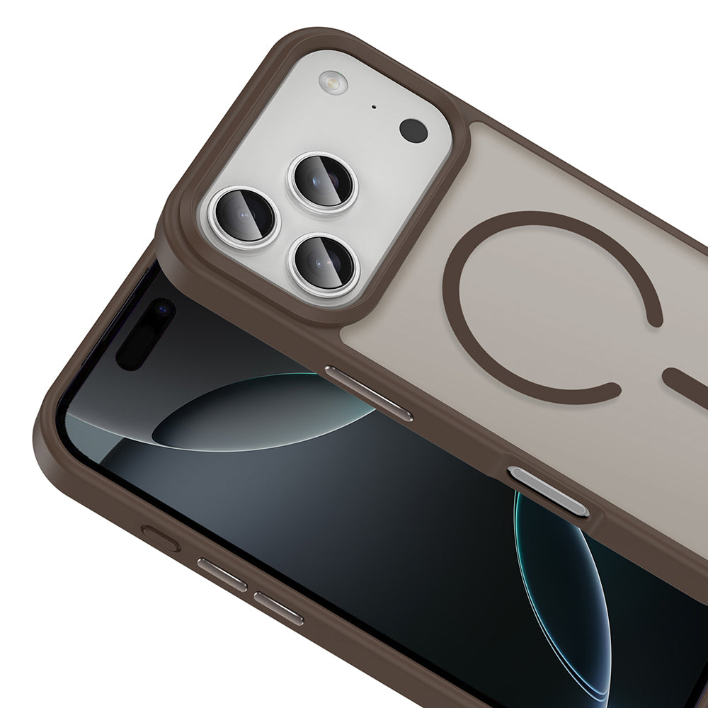 Apple iPhone 17 Pro Kılıf M-safe Şarj Özellikli Mat Arka Yüzey Zore Sio Kapak Lacivert