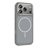 Apple iPhone 17 Pro Kılıf M-Safe Şarj Özellikli Metal Kamera Çerçeveli Zore Sanremo Silikon Kapak Siyah