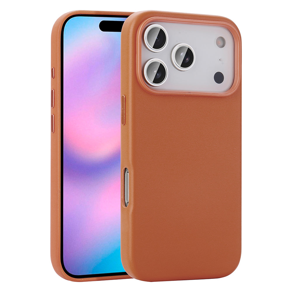 Apple iPhone 17 Pro Kılıf M-safe Şarj Özellikli PU Deri Görünümlü Zore Kupra Kapak Siyah