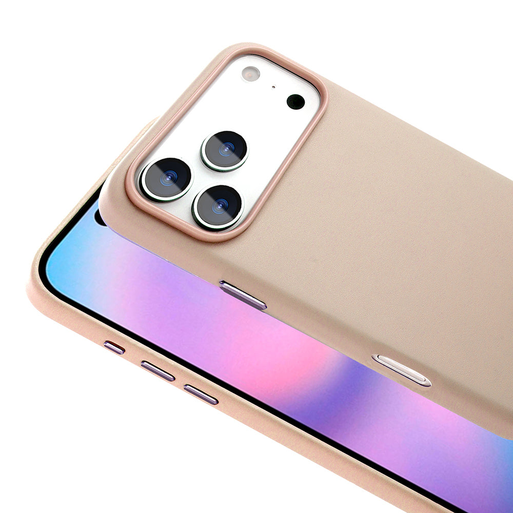 Apple iPhone 17 Pro Kılıf M-safe Şarj Özellikli PU Deri Görünümlü Zore Kupra Kapak Turuncu