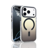 Apple iPhone 17 Pro Kılıf M-safe Şarj Özellikli Transparan Renk Geçişli Zore Toros Kapak Turuncu
