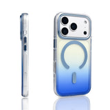 Apple iPhone 17 Pro Kılıf M-safe Şarj Özellikli Transparan Renk Geçişli Zore Toros Kapak Gri