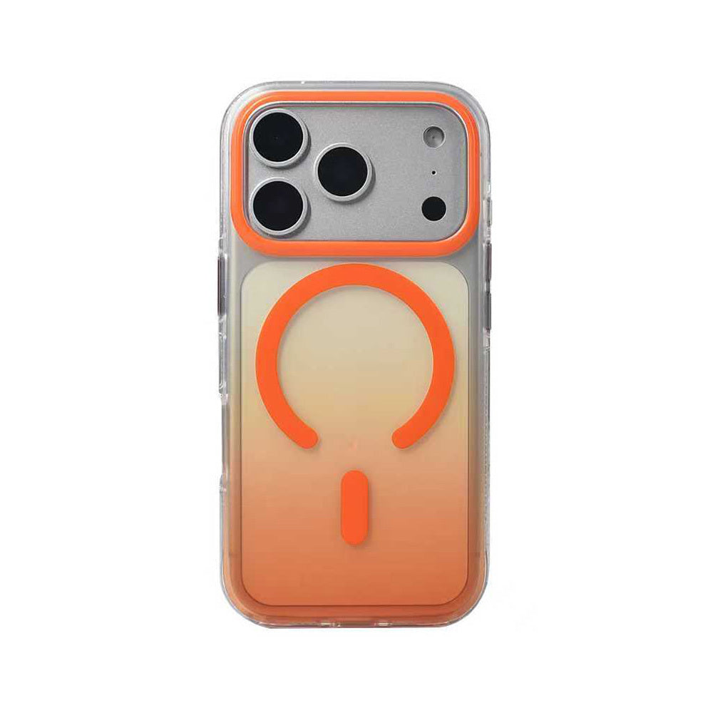 Apple iPhone 17 Pro Kılıf M-safe Şarj Özellikli Transparan Renk Geçişli Zore Toros Kapak Rose Gold
