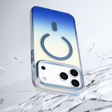 Apple iPhone 17 Pro Kılıf M-safe Şarj Özellikli Transparan Renk Geçişli Zore Toros Kapak Turuncu
