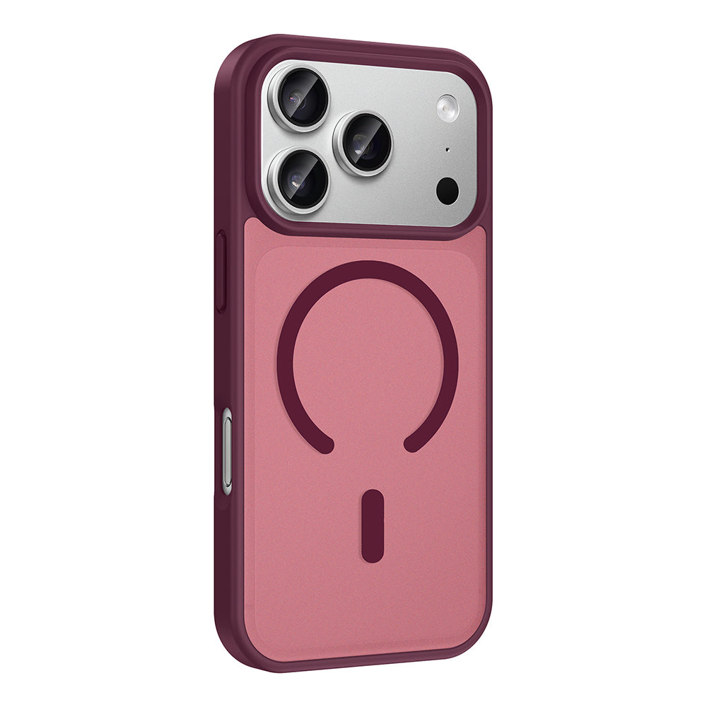 Apple iPhone 17 Pro Kılıf M-safe Şarj Özellikli Zore Babet Kapak Bordo