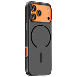 Apple iPhone 17 Pro Kılıf M-Safe Şarj Özellikli Zore Lora PC Kapak Siyah