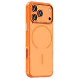Apple iPhone 17 Pro Kılıf M-Safe Şarj Özellikli Zore Lora PC Kapak Turuncu