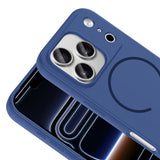 Apple iPhone 17 Pro Kılıf M-safe Şarj Özellikli Zore Meta Kapak Titanyum-Gri