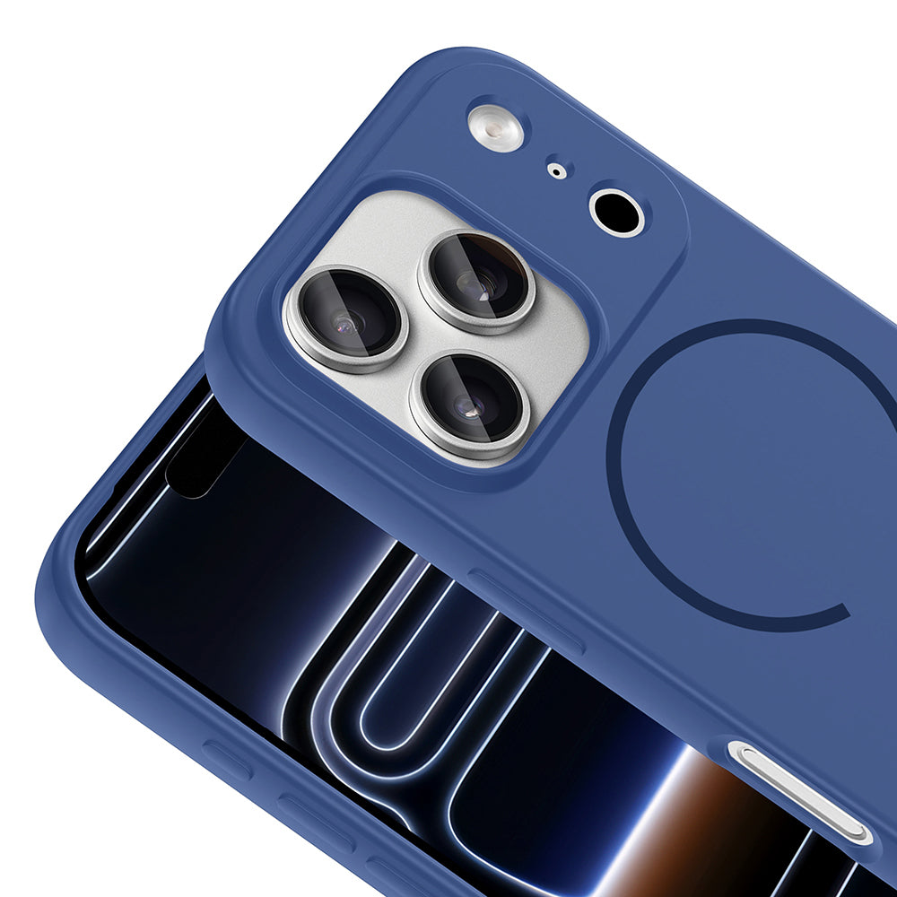 Apple iPhone 17 Pro Kılıf M-safe Şarj Özellikli Zore Meta Kapak Kahverengi