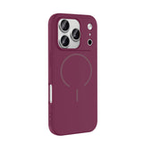 Apple iPhone 17 Pro Kılıf M-safe Şarj Özellikli Zore Meta Kapak Rose Pembe