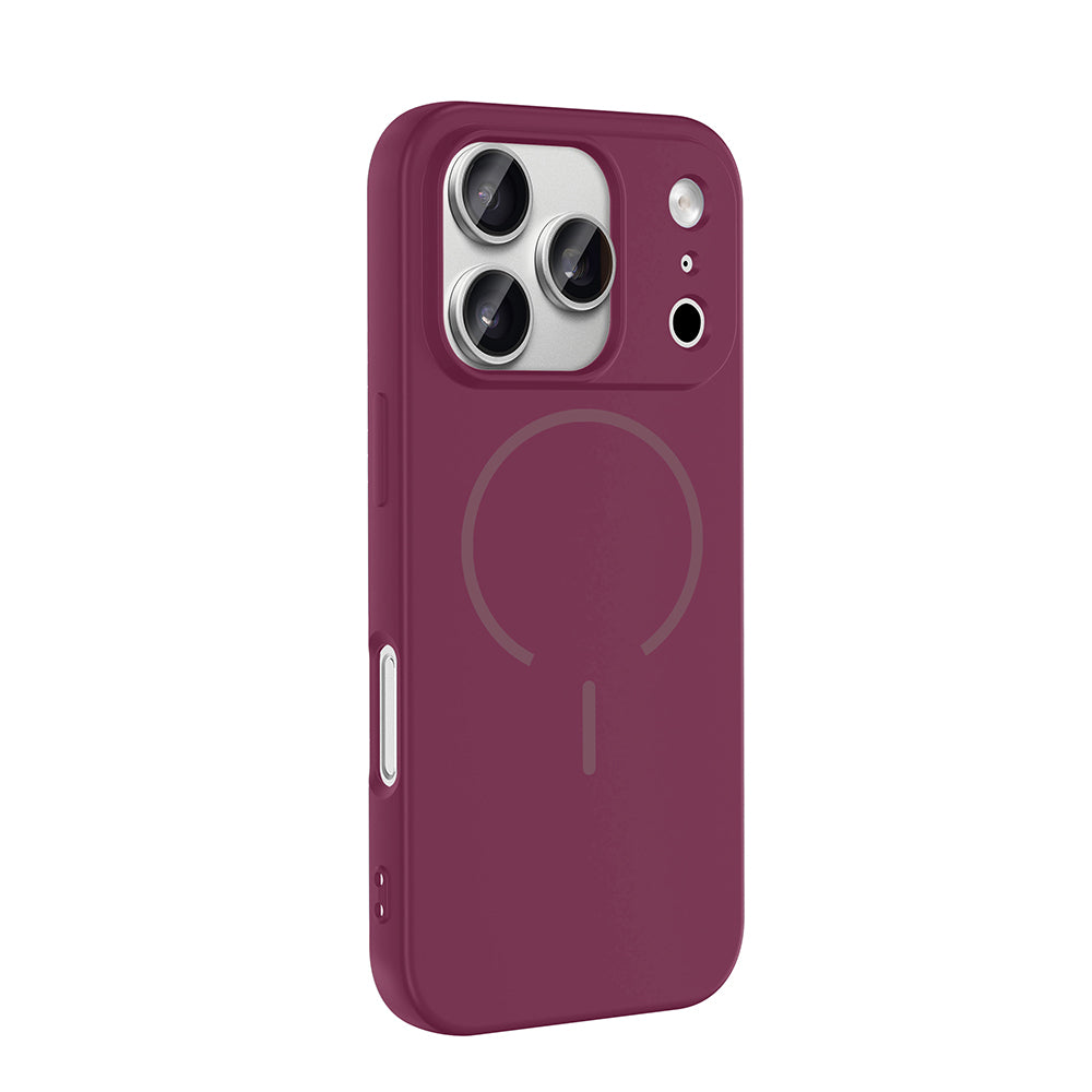 Apple iPhone 17 Pro Kılıf M-safe Şarj Özellikli Zore Meta Kapak Titanyum-Gri