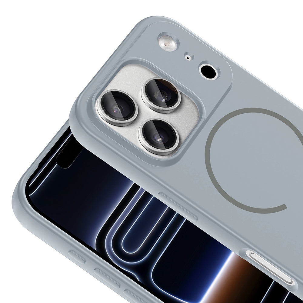 Apple iPhone 17 Pro Kılıf M-safe Şarj Özellikli Zore Meta Kapak Turuncu
