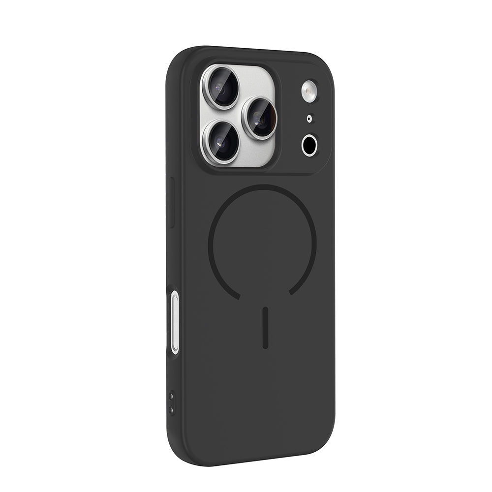 Apple iPhone 17 Pro Kılıf M-safe Şarj Özellikli Zore Meta Kapak Siyah