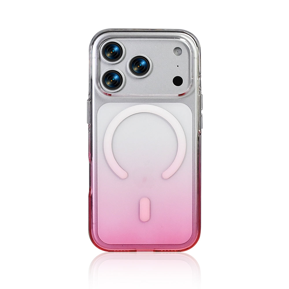 Apple iPhone 17 Pro Kılıf M-Safe Şarj Özellikli Zore Septik Silikon Kapak Pembe
