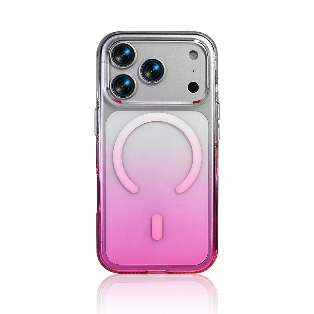 Apple iPhone 17 Pro Kılıf M-Safe Şarj Özellikli Zore Septik Silikon Kapak Pembe