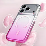 Apple iPhone 17 Pro Kılıf M-Safe Şarj Özellikli Zore Septik Silikon Kapak Pembe
