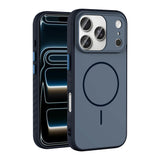 Apple iPhone 17 Pro Kılıf M-safe Şarj Özellikli Zore Tea Kapak Lacivert