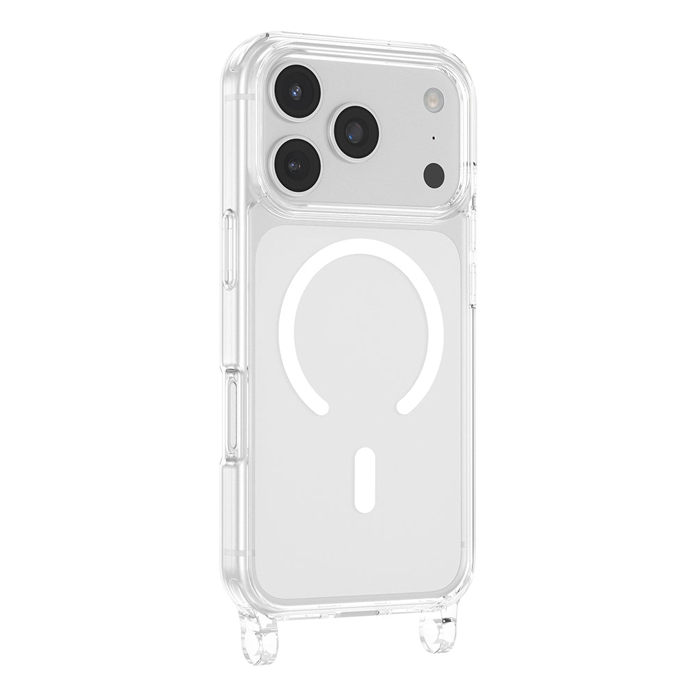 Apple iPhone 17 Pro Kılıf M-safe Şarj Özellikli Zore X-Rop Kapak Şeffaf