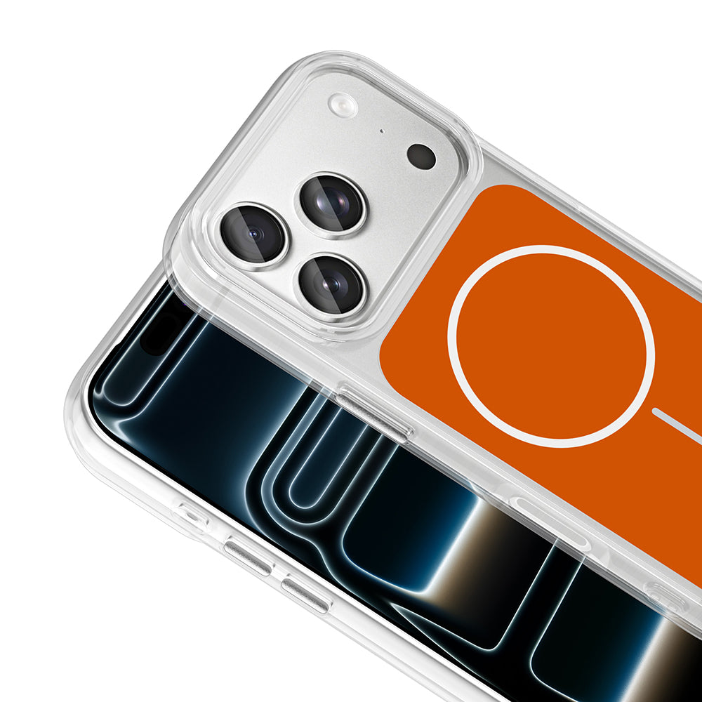 Apple iPhone 17 Pro Kılıf Metal Buton Tasarımlı Zore İkonik Sert Silikon Kapak Beyaz