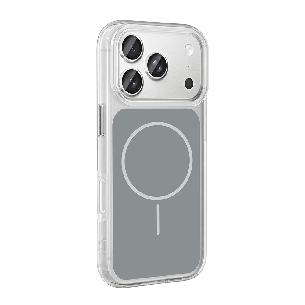 Apple iPhone 17 Pro Kılıf Metal Buton Tasarımlı Zore İkonik Sert Silikon Kapak Turuncu