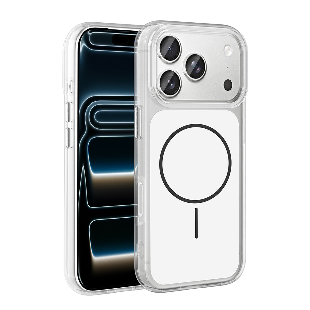 Apple iPhone 17 Pro Kılıf Metal Buton Tasarımlı Zore İkonik Sert Silikon Kapak Mavi