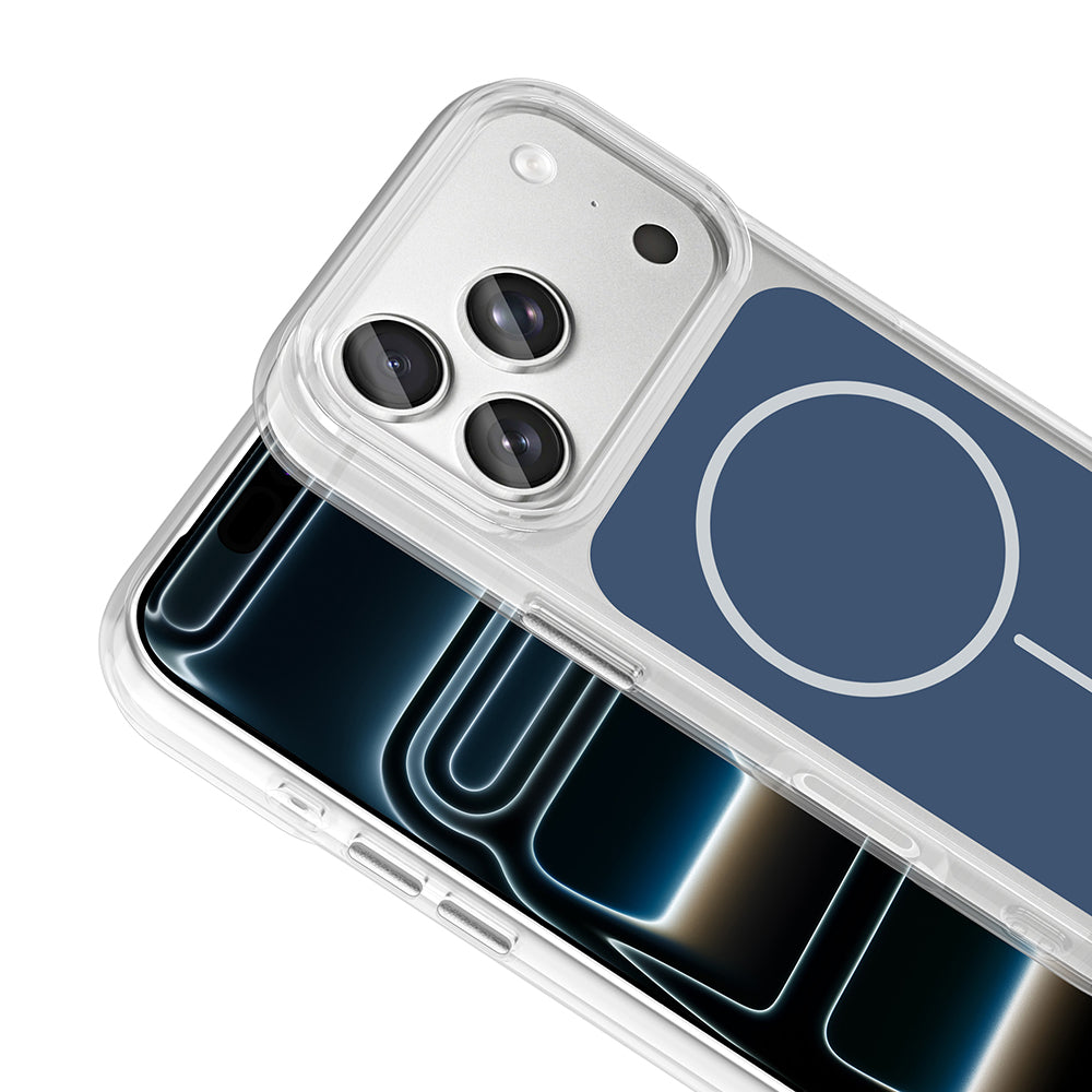 Apple iPhone 17 Pro Kılıf Metal Buton Tasarımlı Zore İkonik Sert Silikon Kapak Gri