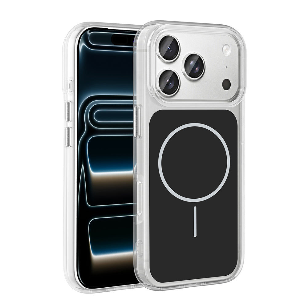 Apple iPhone 17 Pro Kılıf Metal Buton Tasarımlı Zore İkonik Sert Silikon Kapak Siyah