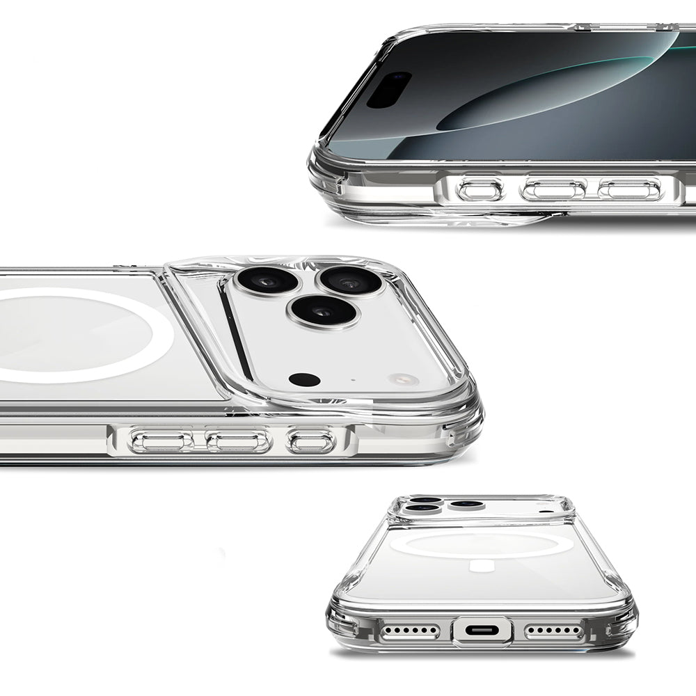 Apple iPhone 17 Pro Kılıf Zore M-safe Şarj Özellikli T-Max M-safe Kapak Şeffaf