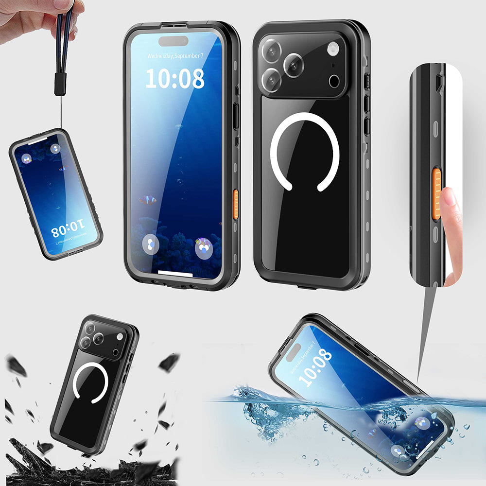 Apple iPhone 17 Pro Max Kılıf 1-1 Su Geçirmez Kılıf Siyah