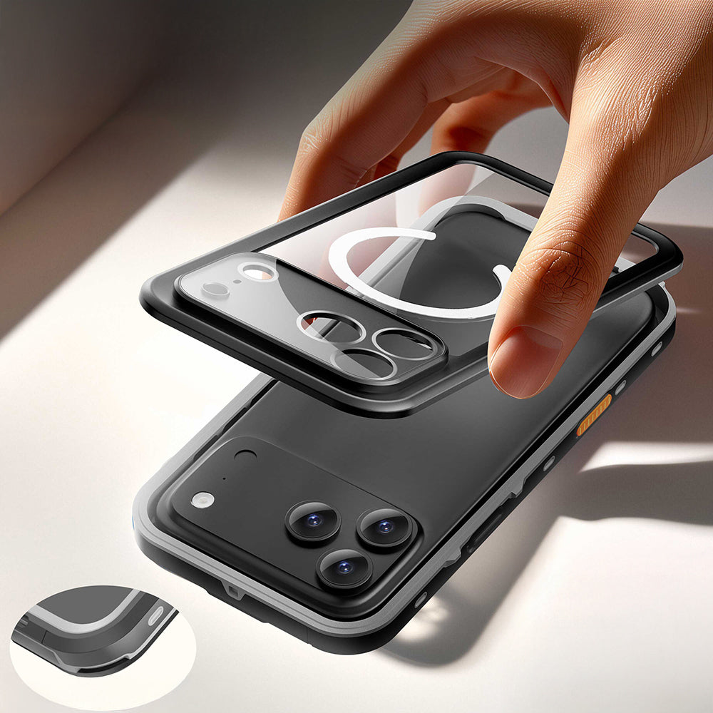 Apple iPhone 17 Pro Max Kılıf 1-1 Su Geçirmez Kılıf Siyah