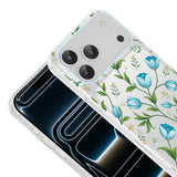 Apple iPhone 17 Pro Max Kılıf Kamera Korumalı Desenli Zore Klip Kapak Mavi Lale