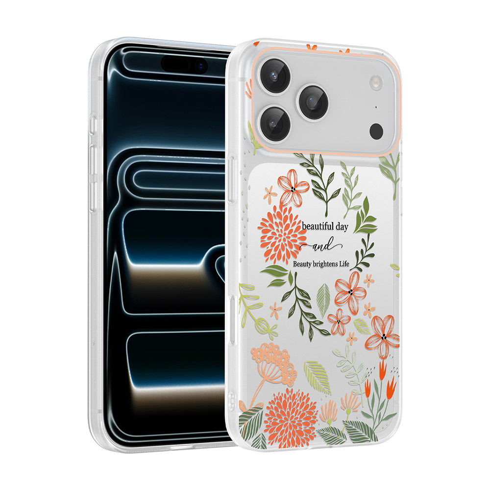 Apple iPhone 17 Pro Max Kılıf Kamera Korumalı Desenli Zore Klip Kapak Beautiful