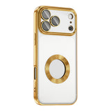 Apple iPhone 17 Pro Max Kılıf Kamera Korumalı Logo Gösteren Zore Omega Kapak Mavi