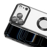 Apple iPhone 17 Pro Max Kılıf Kamera Korumalı Logo Gösteren Zore Omega Kapak Mavi