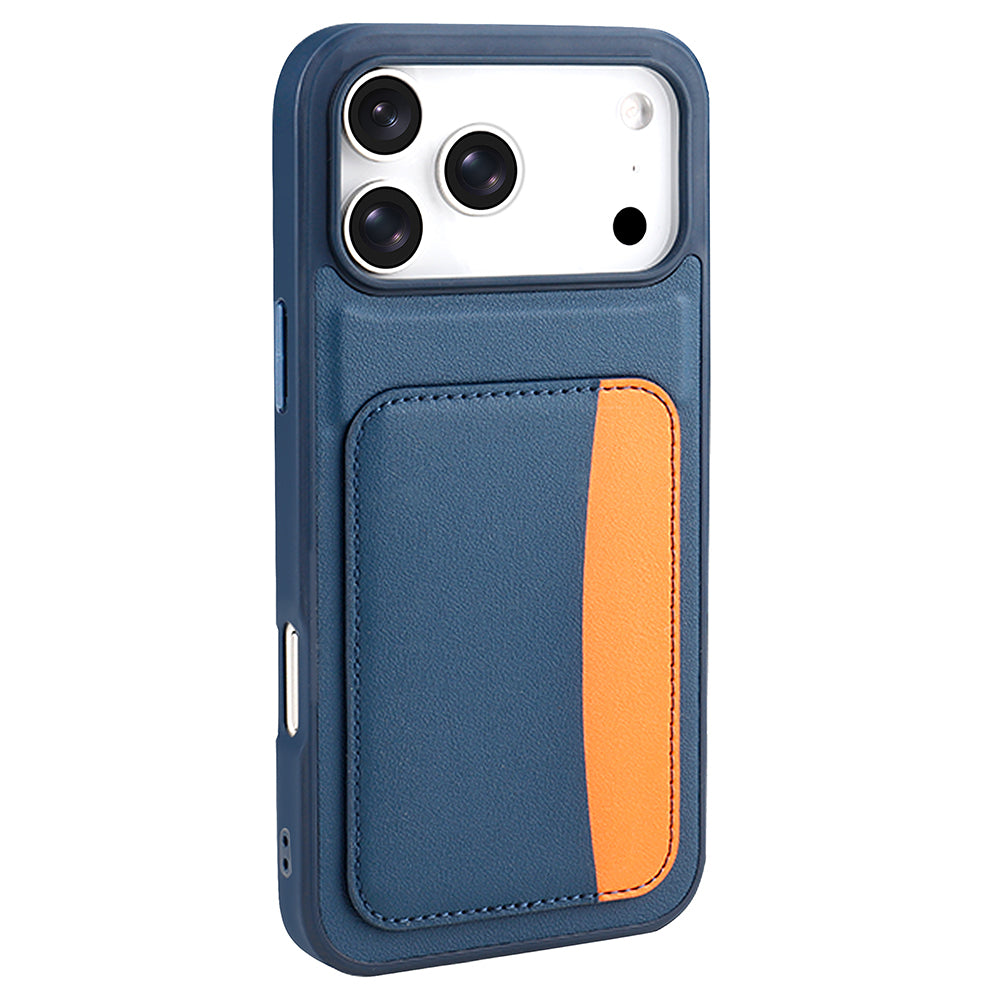 Apple iPhone 17 Pro Max Kılıf Kartlıklı Zore X-Kart Silikon Kapak Lacivert
