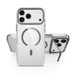 Apple iPhone 17 Pro Max Kılıf M-safe Şarj Özellikli Airbagli Kamera Standlı Azor Kapak Turuncu