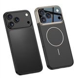 Apple iPhone 17 Pro Max Kılıf M-safe Şarj Özellikli Çift Parçalı Zore Napoli Kapak Siyah