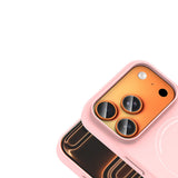Apple iPhone 17 Pro Max Kılıf M-Safe Şarj Özellikli Kamera Korumalı Zore Elio Sert PC Kapak Açık Pembe