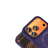 Apple iPhone 17 Pro Max Kılıf M-Safe Şarj Özellikli Kamera Korumalı Zore Elio Sert PC Kapak Derin Mor