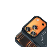 Apple iPhone 17 Pro Max Kılıf M-Safe Şarj Özellikli Kamera Korumalı Zore Elio Sert PC Kapak Lacivert