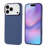 Apple iPhone 17 Pro Max Kılıf M-safe Şarj Özellikli Karbon Fiber Görünümlü Zore Nekst Kapak Lacivert