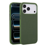 Apple iPhone 17 Pro Max Kılıf M-Safe Şarj Özellikli Kumaş Tasarımlı Zore Miami Sert PC Kapak Yeşil