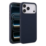 Apple iPhone 17 Pro Max Kılıf M-Safe Şarj Özellikli Kumaş Tasarımlı Zore Miami Sert PC Kapak Lacivert