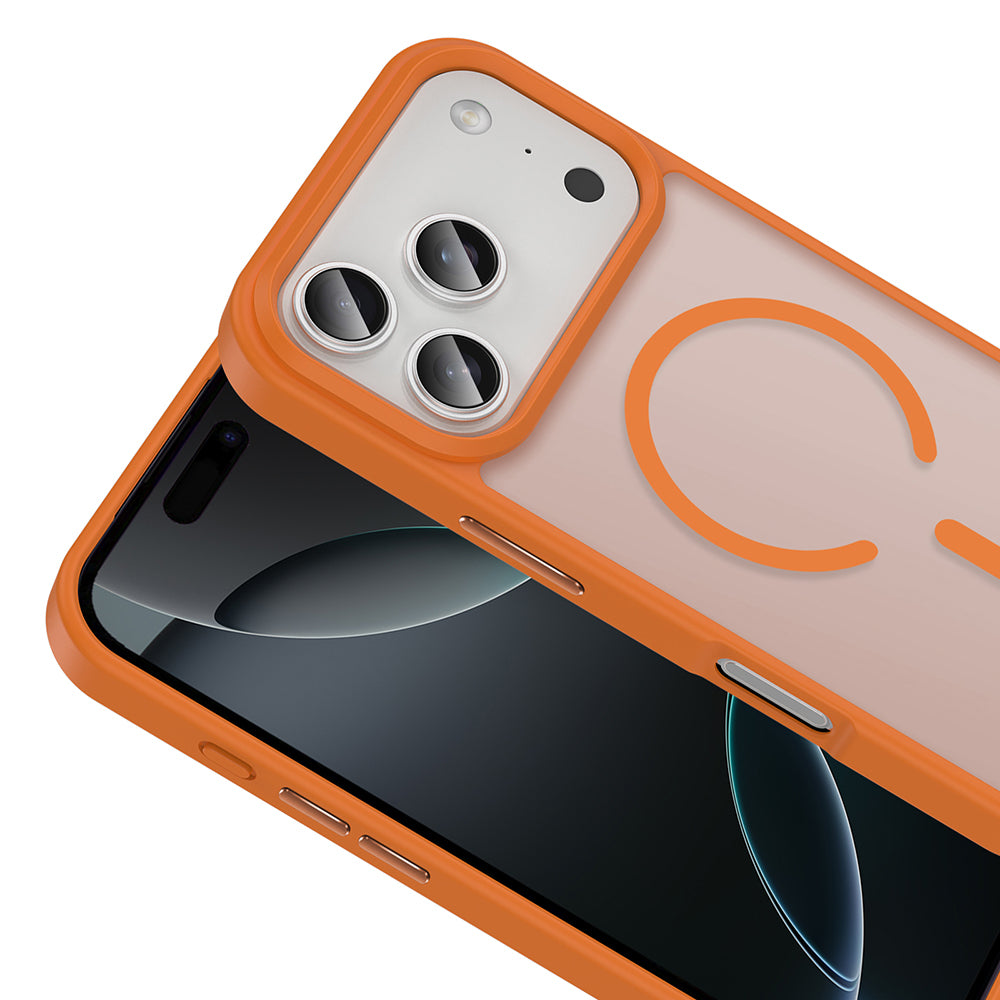 Apple iPhone 17 Pro Max Kılıf M-safe Şarj Özellikli Mat Arka Yüzey Zore Sio Kapak Lacivert