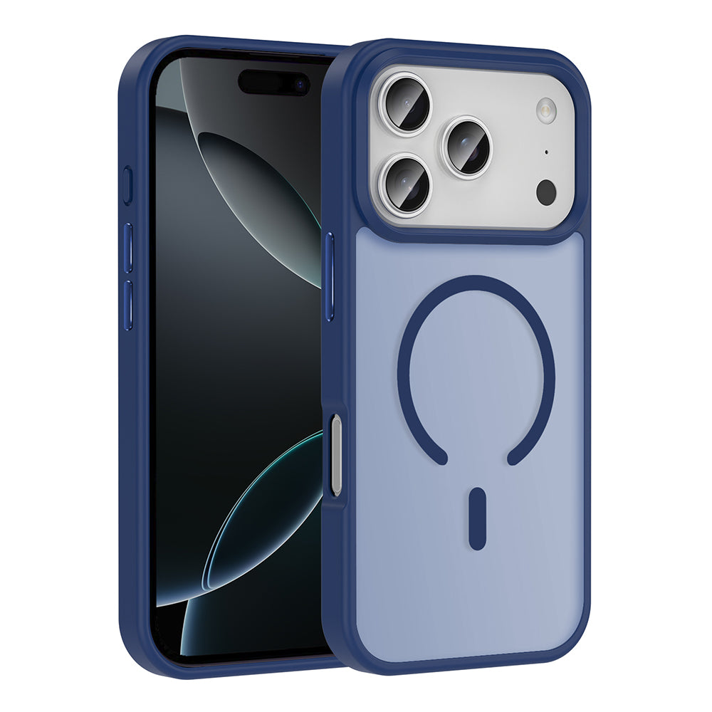 Apple iPhone 17 Pro Max Kılıf M-safe Şarj Özellikli Mat Arka Yüzey Zore Sio Kapak Siyah