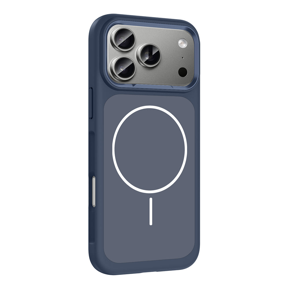 Apple iPhone 17 Pro Max Kılıf M-Safe Şarj Özellikli Metal Kamera Çerçeveli Zore Sanremo Silikon Kapak Siyah