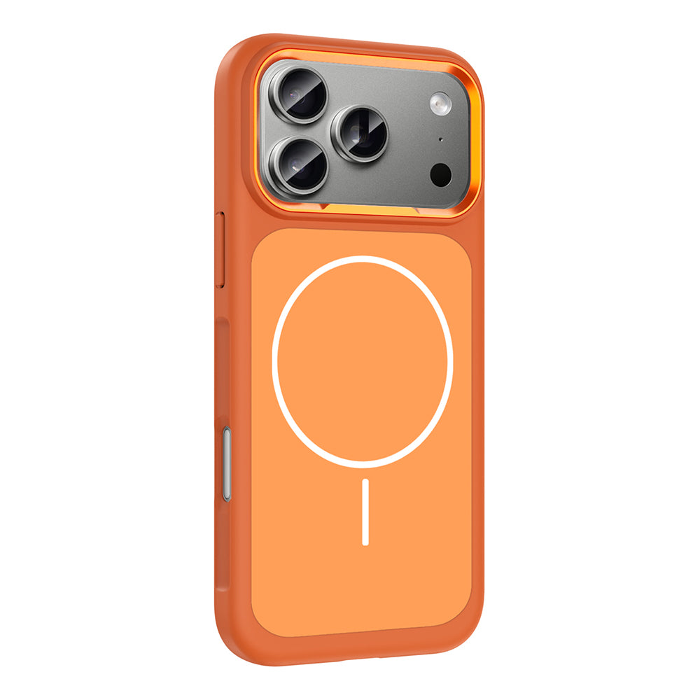 Apple iPhone 17 Pro Max Kılıf M-Safe Şarj Özellikli Metal Kamera Çerçeveli Zore Sanremo Silikon Kapak Siyah