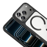 Apple iPhone 17 Pro Max Kılıf M-Safe Şarj Özellikli Metal Kamera Çerçeveli Zore Tiko Kapak Siyah