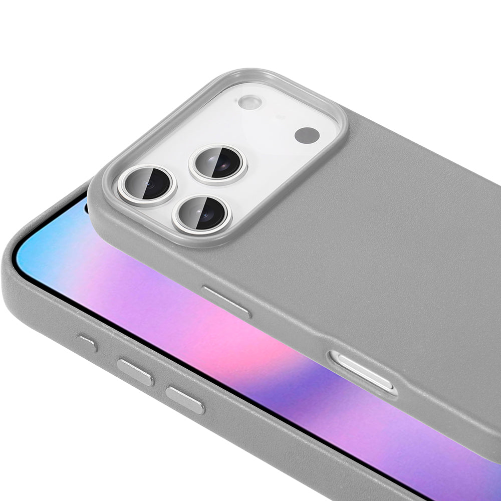 Apple iPhone 17 Pro Max Kılıf M-safe Şarj Özellikli PU Deri Görünümlü Zore Kupra Kapak Turuncu