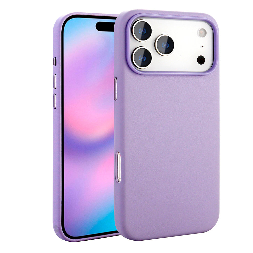 Apple iPhone 17 Pro Max Kılıf M-safe Şarj Özellikli PU Deri Görünümlü Zore Kupra Kapak Mor